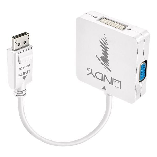 Lindy DisplayPort 1.2 to HDMI 1.4, DVI and VGA Active Converter