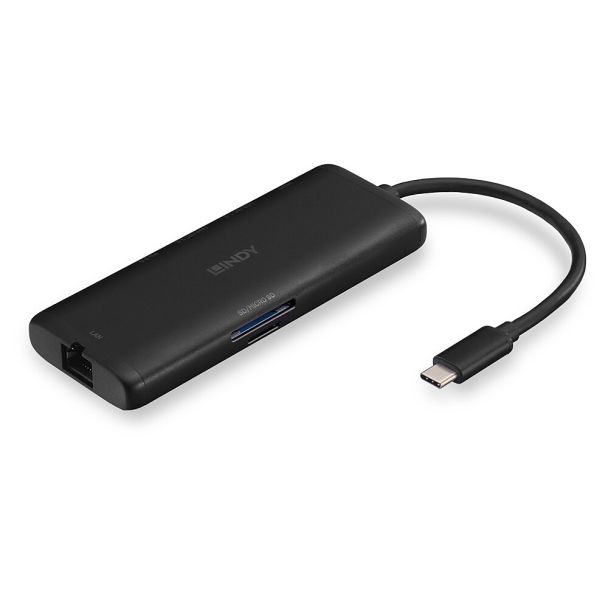 Lindy DST-Mini USB-C Laptop Mini Docking Station with 4K Support and 100W Pass-Through Charging