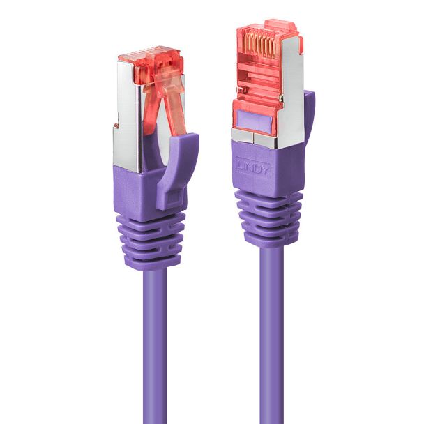 Lindy RJ-45 Cat.6 S/FTP 0.5m cavo di rete Viola 0,5 m Cat6 S/FTP (S-STP)