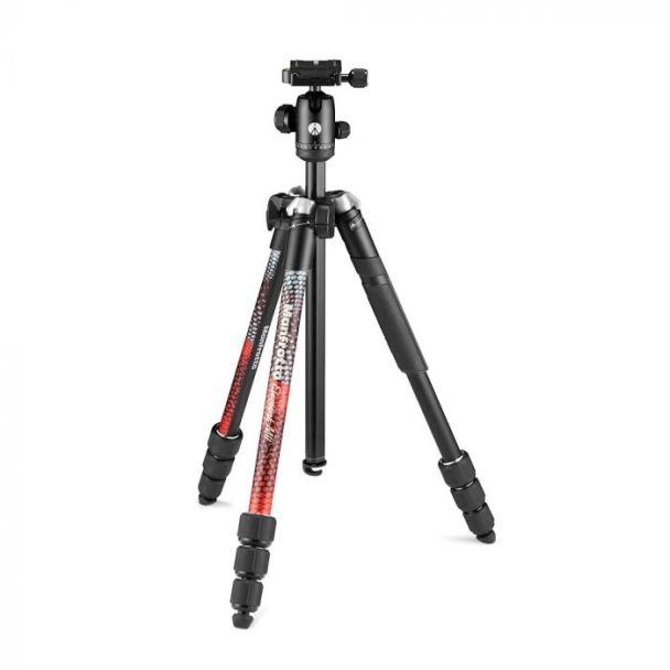 Manfrotto Element MII treppiede Fotocamere digitali/film 3 gamba/gambe Nero, Rosso