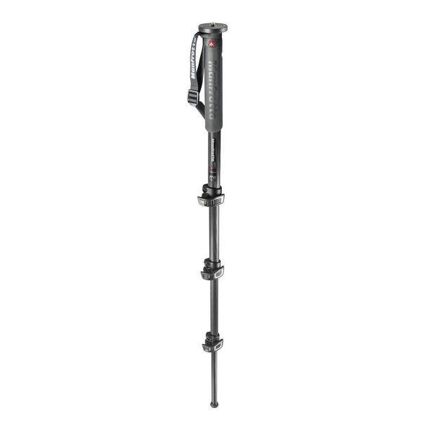 Manfrotto MPMXPROC4 camera monopod 1/4, 3/8" Carbon fiber Black