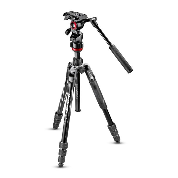 Manfrotto MVKBFRT-LIVE treppiede Fotocamere digitali/film 3 gamba/gambe Nero, Rosso, Argento