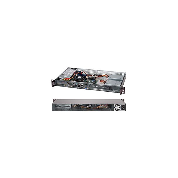 Supermicro CSE-505-203B server barebone Rack (1U)