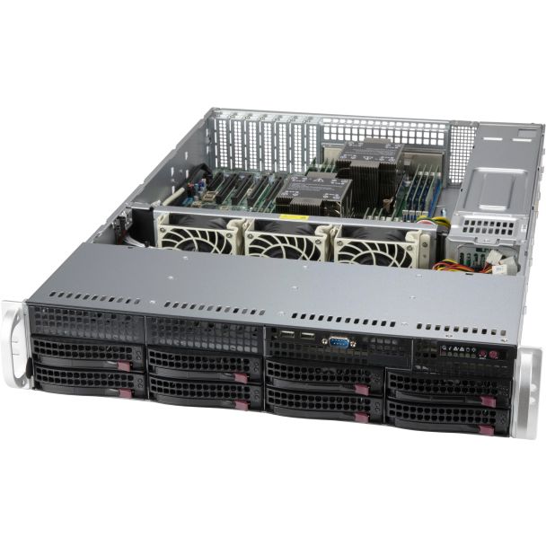 Supermicro CSE-825BTQC-R1K23LPB computer case Supporto Nero 1200 W