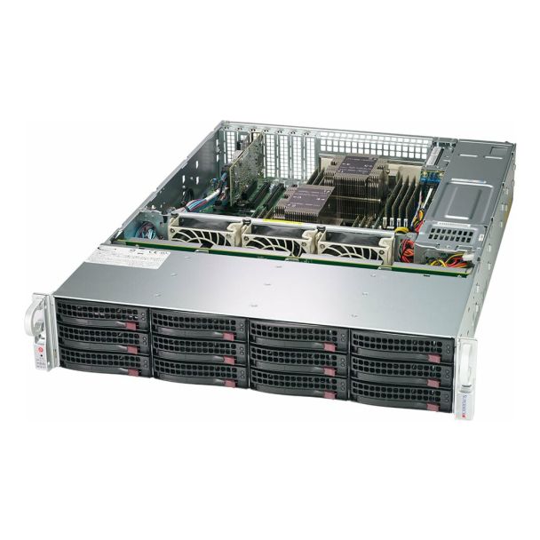 Supermicro SSG-620P-ACR12L sistema barebone per server Intel C621A LGA 4189 Armadio (2U) Nero, Argento