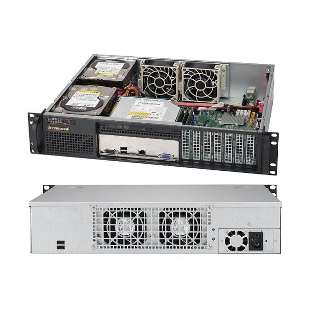 Supermicro SuperChassis 523L-505B 2U Black 500 W