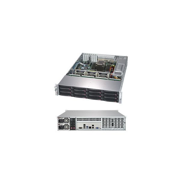 Supermicro SuperStorage Server 5029P-E1CTR12L Intel C622 LGA 3647 (Socket P) Rack (2U) Black