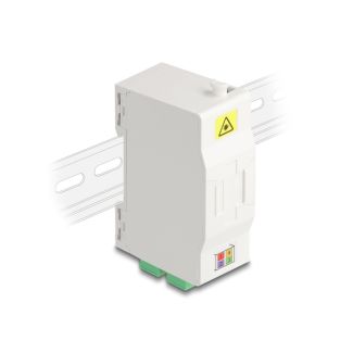 DeLOCK Optical Fiber Connection Box for DIN rail with splice holder and 4 x SC Simplex coupler