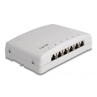 DeLOCK Mini Desktop Patch Panel 6 Port Cat.6A grey