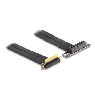 DeLOCK Riser Card PCI Express x4 male 90° angled to x4 slot 90° angled with cable 60 cm