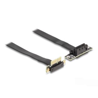 DeLOCK Riser Card PCI Express x1 male 90° angled to x1 slot 90° angled with cable 60 cm