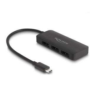 DeLOCK Splitter USB Type-C (DP Alt Mode) per 3 x DisplayPort MST 4K 60 Hz