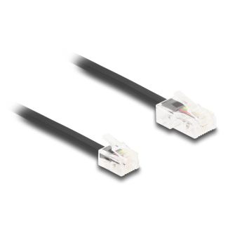 DeLOCK Cavo telefonico da RJ45 maschio a RJ11 maschio nero 5 m