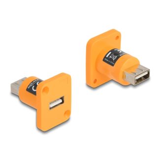 DeLOCK D-Type Module USB 2.0 Type-A female to female orange