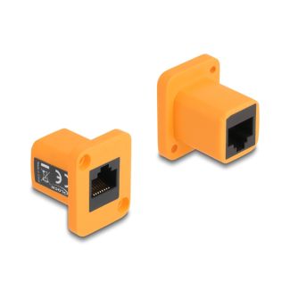 DeLOCK Modulo Tipo-D RJ45 da femmina per femmina arancione