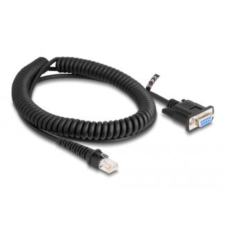 DeLOCK Coiled Cable RJ50 male to D-Sub 9 female 1.5 m black