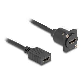 DeLOCK D-Type HDMI cable female to female black 20 cm