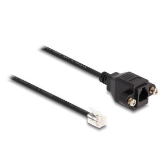 DeLOCK Cable RJ10 plug to RJ10 jack for installation 30 cm black