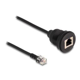 DeLOCK Cable RJ12 plug to RJ12 jack for installation 30 cm black