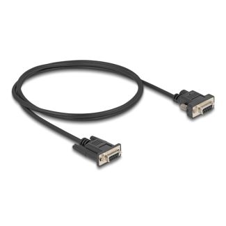 DeLOCK Cavo seriale RS-232 da D-Sub9 femmina a D-Sub9 femmina Connessione di alimentazione al pin 9 da 1 m