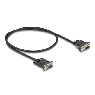 DeLOCK Cavo seriale RS-232 da D-Sub9 femmina a D-Sub9 femmina Connessione di alimentazione al pin 9 da 0,5 m