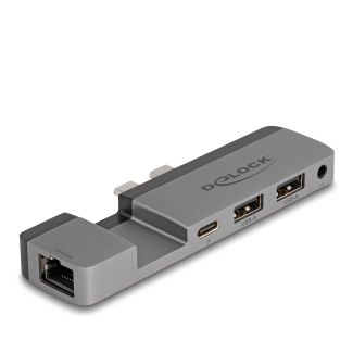 DeLOCK Docking Station per MacBook Pro / MacBook Air Thunderbolt 4 con risoluzione 5K/ 100 W PD / 10 Gbps Hub / LAN / Audio