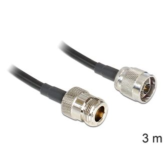 DeLOCK 88682 coaxial cable LMR195 3 m Black