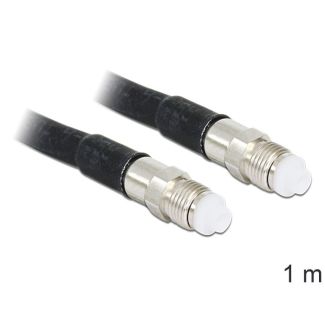 DeLOCK 1m, FME - FME coaxial cable Black