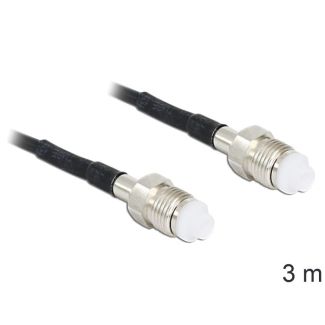 DeLOCK 88594 coaxial cable RG-174 3 m FME Black