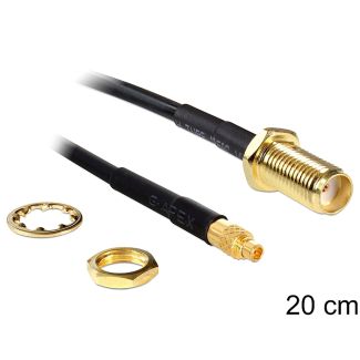 DeLOCK 88580 coaxial cable 0.2 m SMA MMCX Black