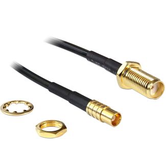 DeLOCK 88577 coaxial cable 0.2 m SMA MCX Black