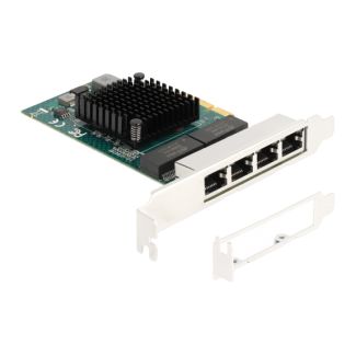 DeLOCK Scheda PCI Express x4 per 4 x RJ45 Gigabit LAN