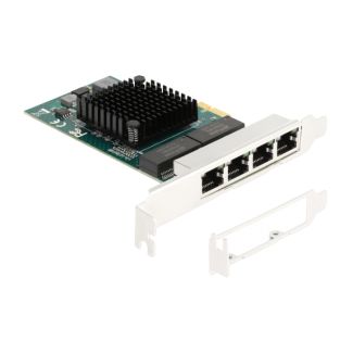 DeLOCK Scheda PCI Express x1 per 4 x RJ45 Gigabit LAN