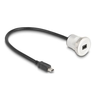 DeLOCK 88186 USB cable USB 2.0 0.3 m Mini-USB B Black, Silver