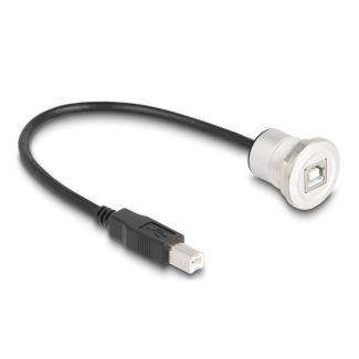 DeLOCK 88182 USB cable USB 2.0 0.3 m USB B Black, Silver