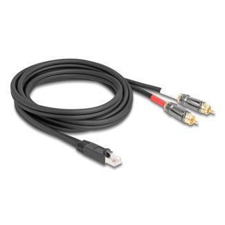 DeLOCK 88171 cavo audio 2 m RJ-45 2 x RCA Nero