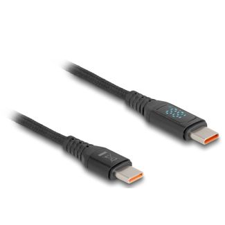 DeLOCK Cavo per Dati e Ricarica Rapida USB 2.0 USB Type-C maschio per maschio PD 3.1 140 W con indicazione di potenza da 1,20 m