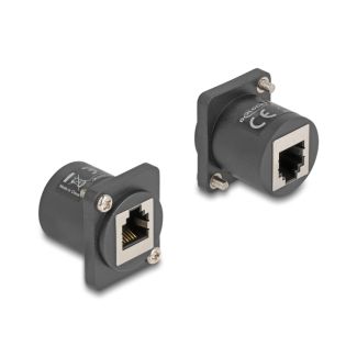 DeLOCK Modulo Tipo-D RJ12 da femmina per femmina con viti nero