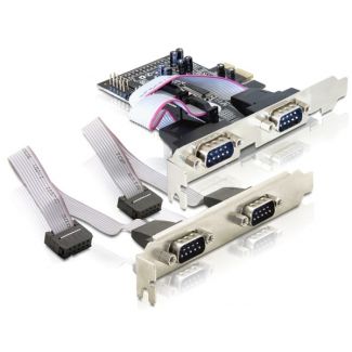 DeLOCK 4 x serial PCI Express card scheda di interfaccia e adattatore