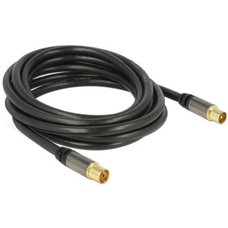 DeLOCK 88924 coaxial cable RG-6/U 3 m IEC Black