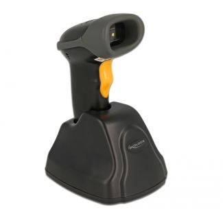 DeLOCK 2.4 GHz Barcode Scanner 1D and 2D with charging station - multilingual