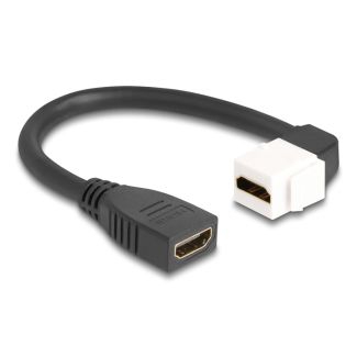 DeLOCK 90321 cavo HDMI 0,2 m Nero, Bianco