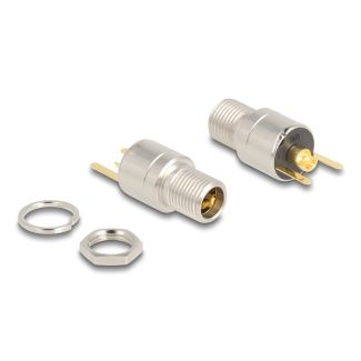 DeLOCK Connector DC 5.5 x 2.5 mm female bulkhead soldering version - round 20 V / 15 A