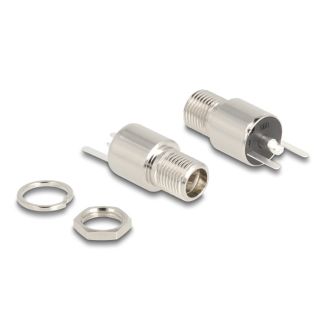 DeLOCK Connector DC 5.5 x 2.5 mm female bulkhead soldering version - round 20 V / 9 A