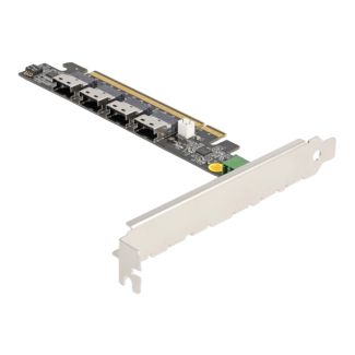 DeLOCK Scheda PCI Express x16 a 4 x interno SFF-8654 4i NVMe - Biforcazione