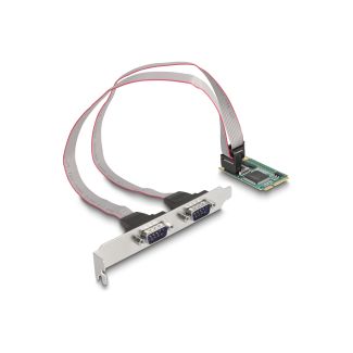 DeLOCK Mini PCIe Card full size to 2 x Serial RS-232 D-Sub 9 pin