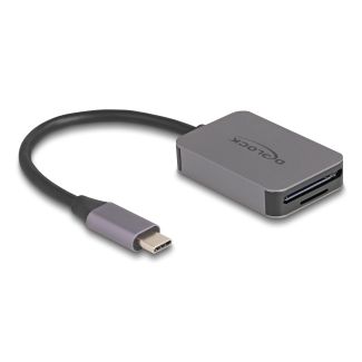 DeLOCK USB Type-C Card Reader in aluminium enclosure for SD or Micro SD memory cards