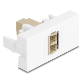 DeLOCK 90840 fibre optic adapter LC 1 pc(s) Beige, White