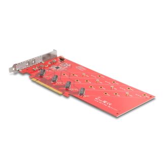 DeLOCK Scheda PCI Express x16 a 4 x interno NVMe M.2 Chiave M 110 mm - Biforcazione