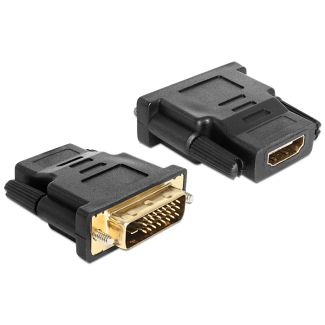 DeLOCK 65466 adattatore per inversione del genere dei cavi DVI 24+1 HDMI Nero